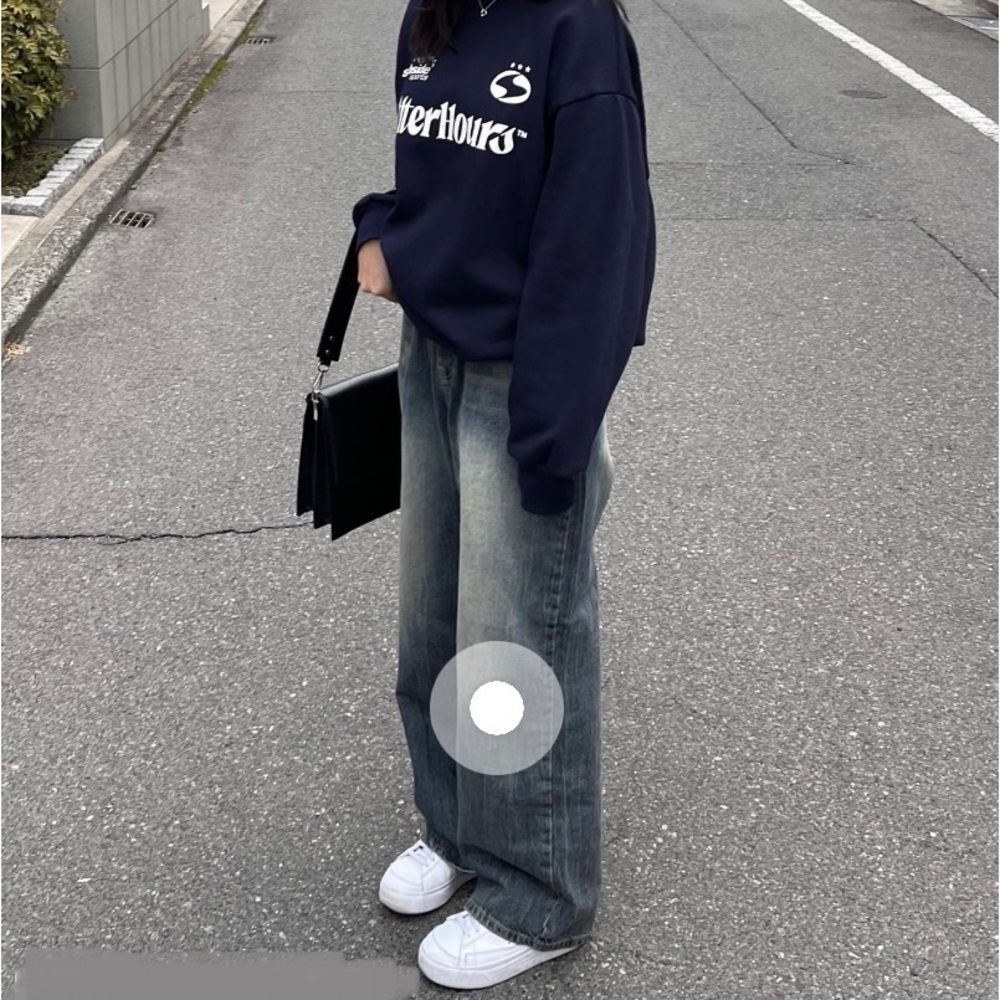 Acubi street style fashion baggy Jeans - brand: Lewkin
Size: M Color: Dark Blue